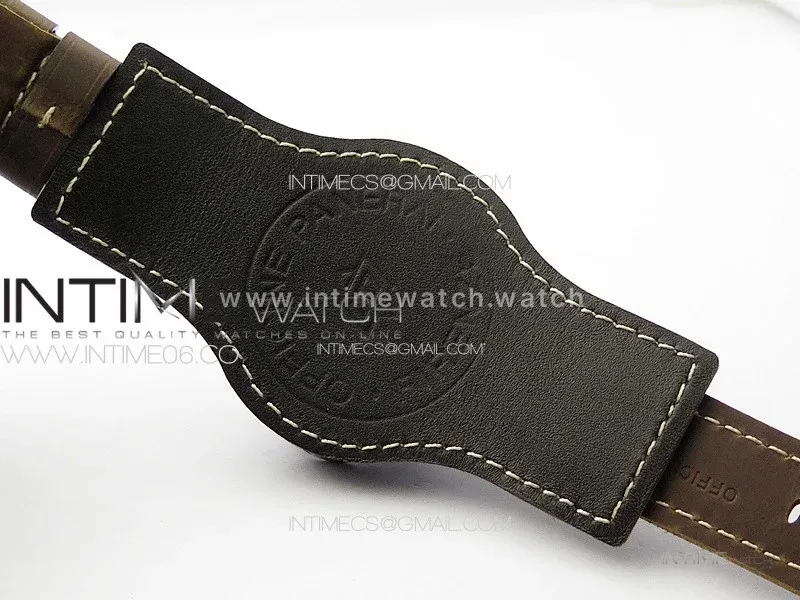PAM779 DLC T HWF 1:1 Best Edition on Black ASSO Leather Strap A6497