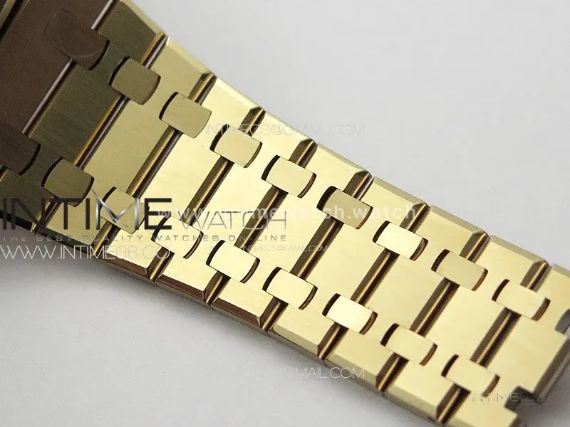 Royal Oak 41mm 15500 RG ZF 1:1 Best Edition White Textured Dial on RG Bracelet A4302