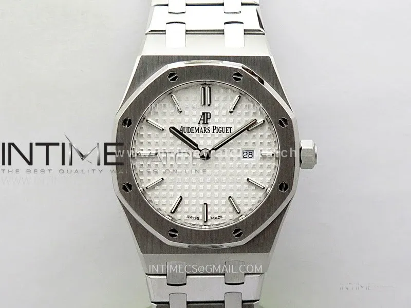 Lady Royal Oak 33mm 67651 SS ZF 1:1 Best Edition White Textured Dial on SS Bracelet RONDA Quartz