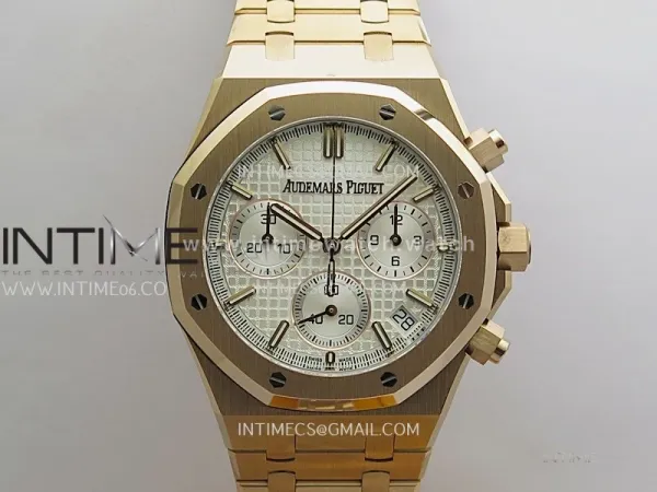 Royal Oak Chrono 26240 RG Gain Weight V2 DDF 1:1 Best Edition Silver Dial RG Bracelet Super Clone DD4401 (SW Dial)