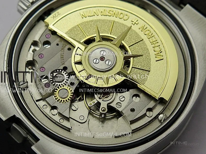 Overseas 4500V SS ZF 1:1 Best Edition Blue Dial on Blue Rubber Strap Asian Super Clone 5100 V2