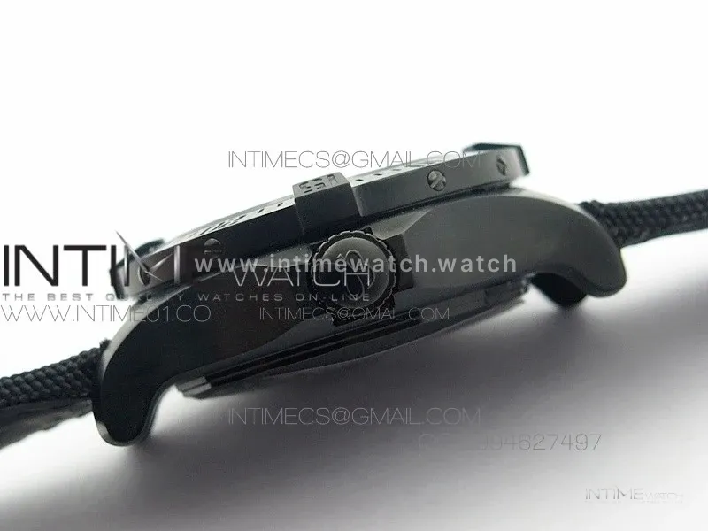 Avenger II Seawolf PVD Black Dial Yellow Markers on Black Nylon Strap A2836