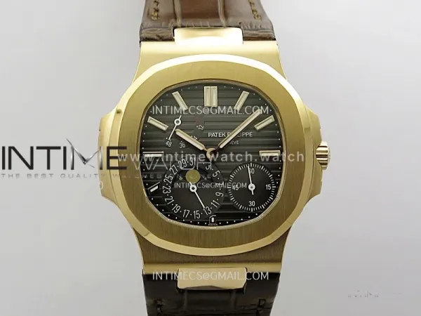 Nautilus 5712R-001 PPF 1:1 Best Edition Brown Dial on Brown Leather Strap A240 Super Clone V2