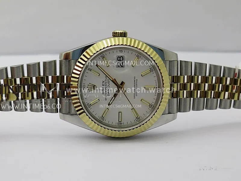 DateJust 126333 904L SS/YG JDF 1:1 Best Edition White Dial Stick Markers on Jubilee SS/YG Bracelet