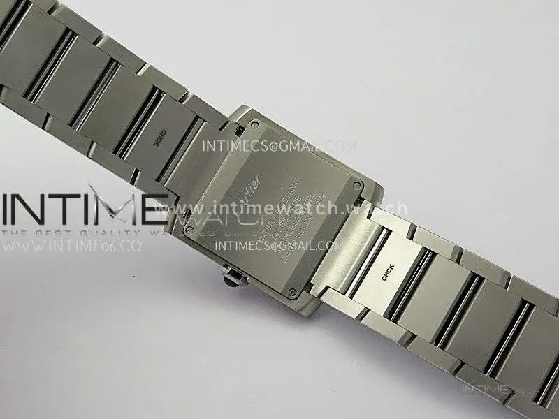 Tank Francaise Ladies 27mm Diamond Bezel SS 8848F 1:1 Best Edition Silver Dial on SS Bracelet Ronda Quartz V2