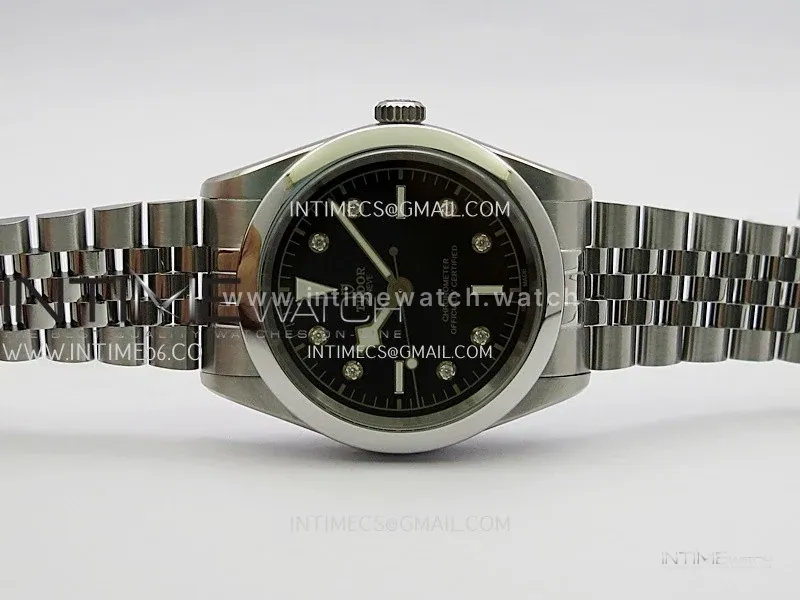 Black Bay 41mm SS HTF 1:1 Best Edition Black Dial Diamond Marker On SS Jubilee Bracelet Asian 5601