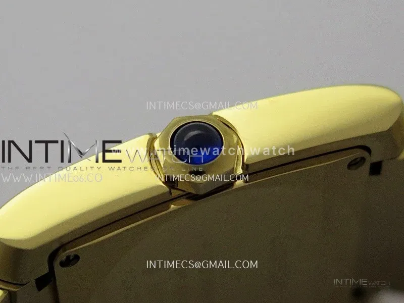 Tank Francaise Ladies 27mm YG 8848F 1:1 Best Edition Silver Dial on YG Bracelet Ronda Quartz V2