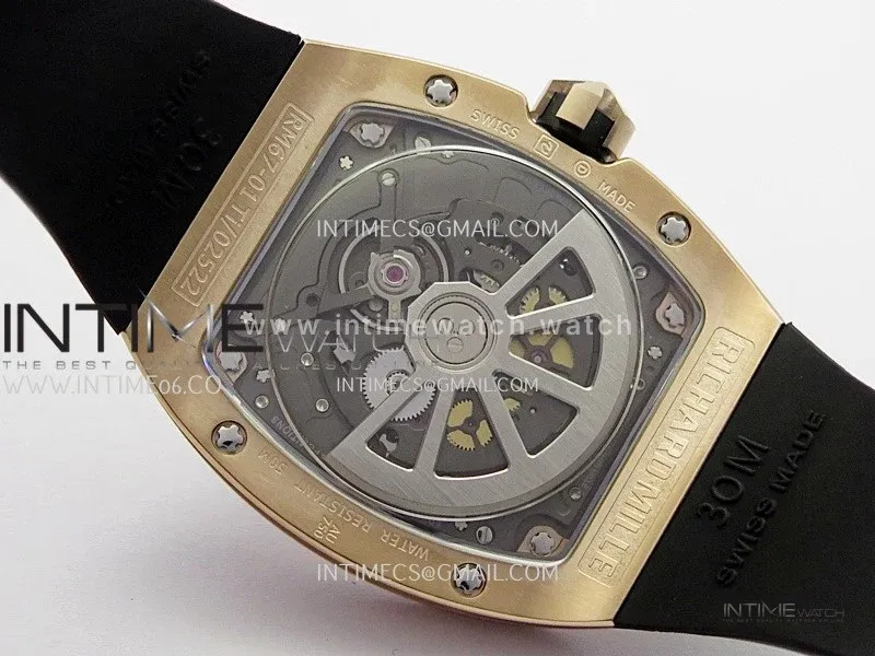 RM67-01 RG Best Edition Skeleton Dial On Black Rubber Strap CRMA7 Clone