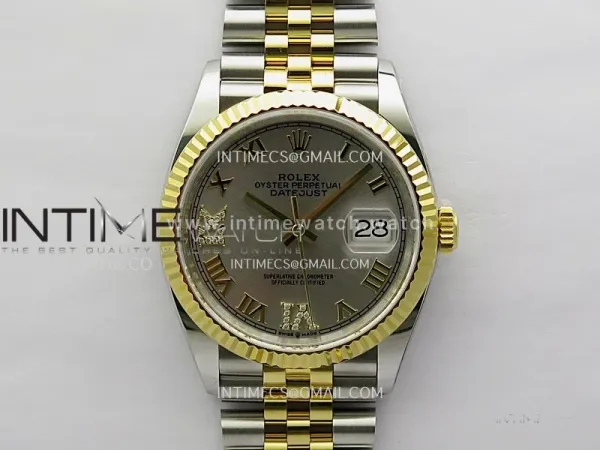 DateJust 126233 36mm 904L SS/YG ONE Factory 1:1 Best Edition Sliver Dial Roman Diamond Marker On Jubilee Bracelet DD3235