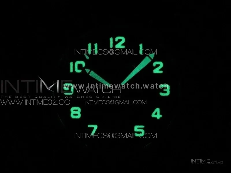 LEMAN 2850B SS 1:1 Best Edition Black Dial Numbers Markers on Black Rubber Strap Cal.6950