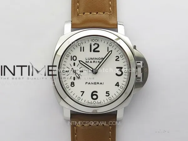 PAM1113 V HWF 1:1 Best Edition White Dial on Brown Leather Strap A6497