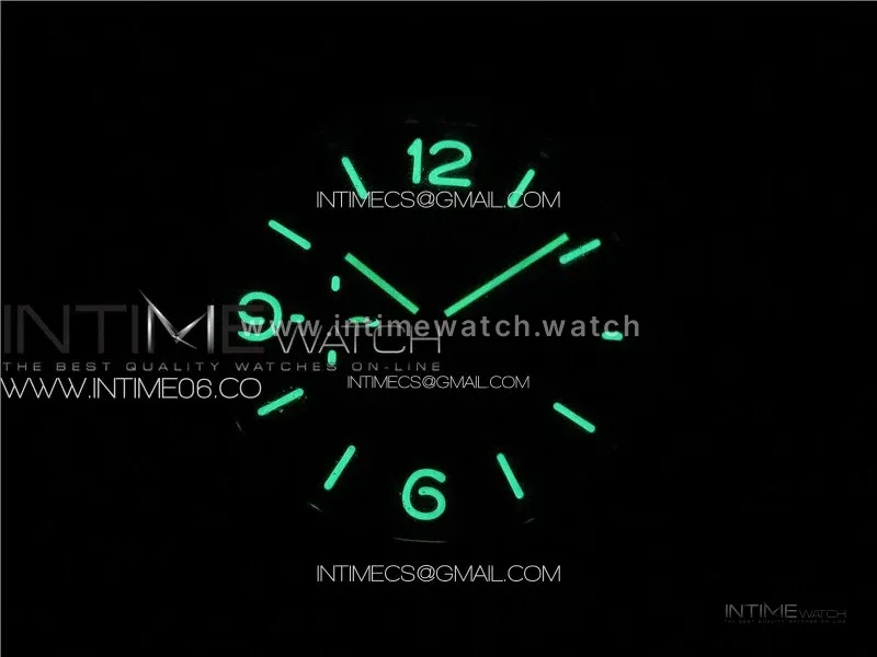 PAM1122 SS/DLC TTF 1:1 Best Edition Gray Dial on Black/Blue Leather Strap P9010