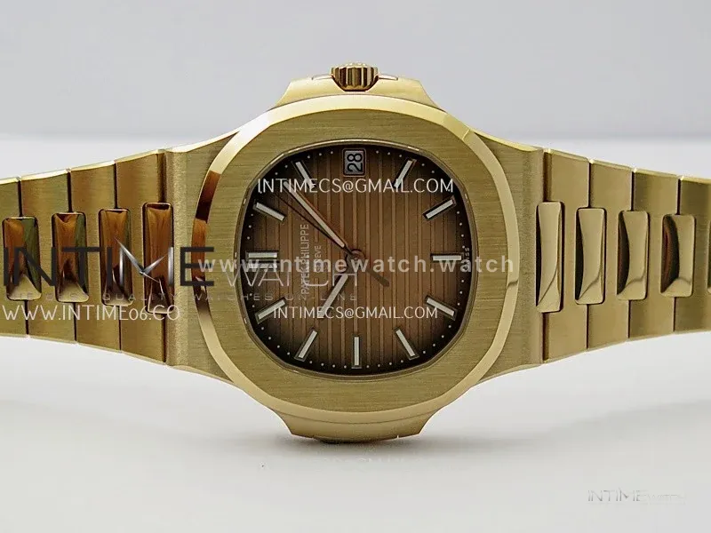 Nautilus 5711/1R-001 RG 3KF 1:1 Best Edition Brown Textured Dial on RG Bracelet Super Clone 26-330
