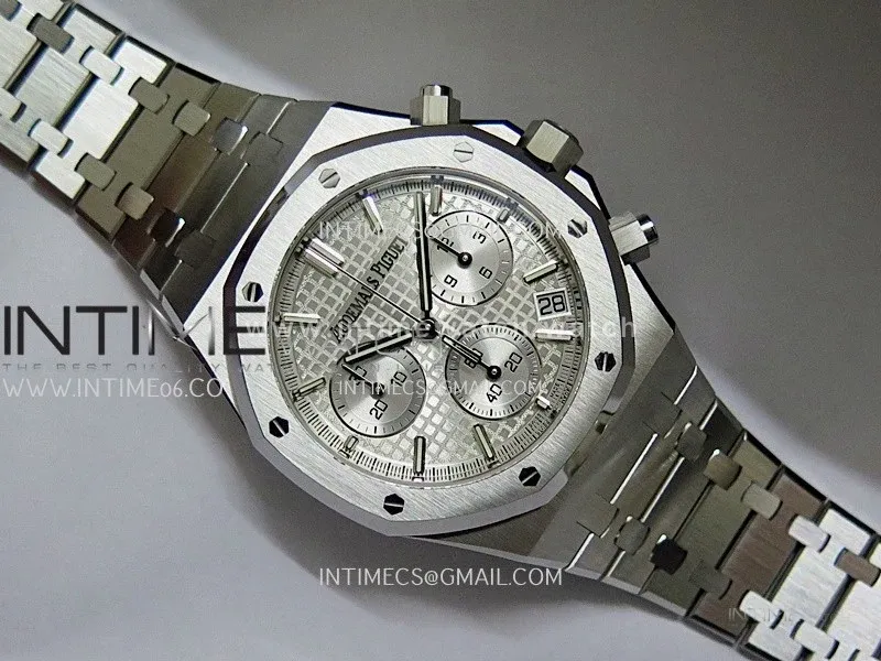 Royal Oak Chrono 26240 50th SS V2 DDF 1:1 Best Edition Silver Dial On SS Bracelet Super Clone DD4401