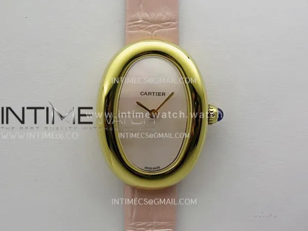 Baignoire Watch YG AF 1:1 Best Edition Pink MOP Dial On Pink Croco Strap RONDA Quartz