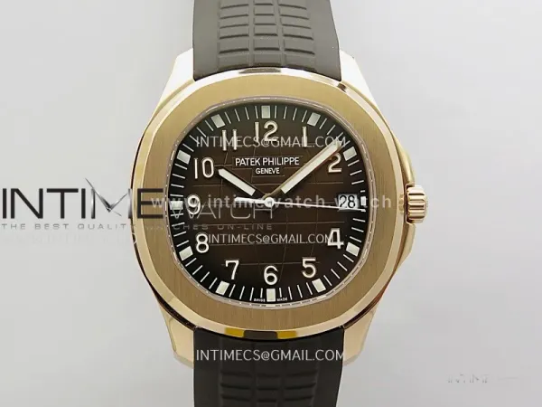 Aquanaut 5167 RG Gain Weight DDF 1:1 Best Edition Brown Dial On Brown Rubber Strap DD324 Super Clone