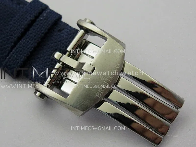 Avenger Chronometer 42mm SS BLSF 1:1 Best Edition Blue Dial On Blue Nylon Strap A2824