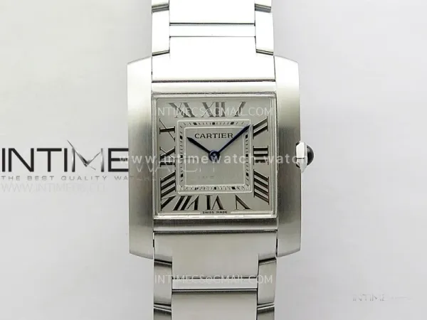 Tank Francaise Ladies 27mm SS 8848F 1:1 Best Edition Silver Dial on SS Bracelet Ronda Quartz