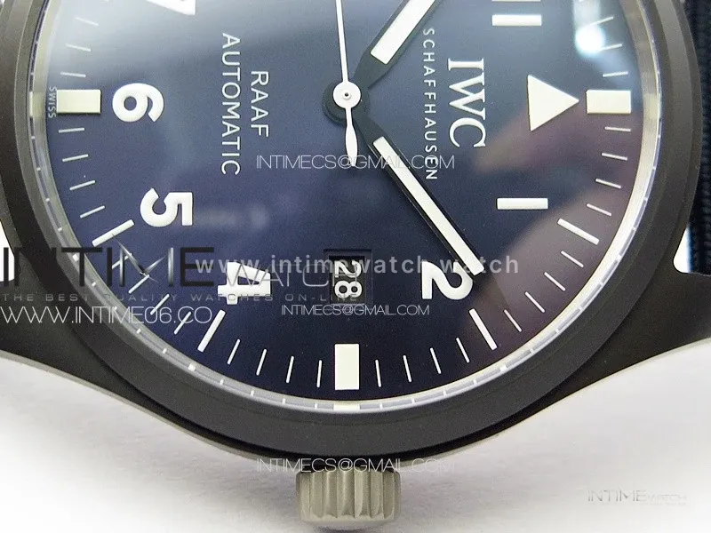 Pilot Mark RAAF Black Ceramic M+ 1:1 Best Edition Blue Dial on Blue Nylon Strap A2892 to Cal.35111