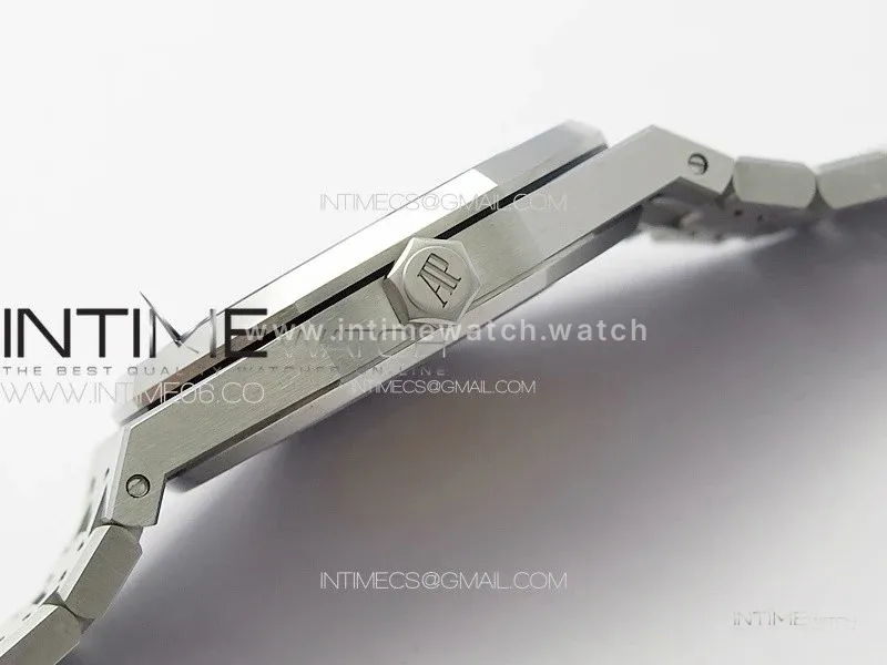 Royal Oak 41mm 15400 SS ZF 1:1 Best Edition Silver Textured Dial on SS Bracelet SA3120 Super Clone