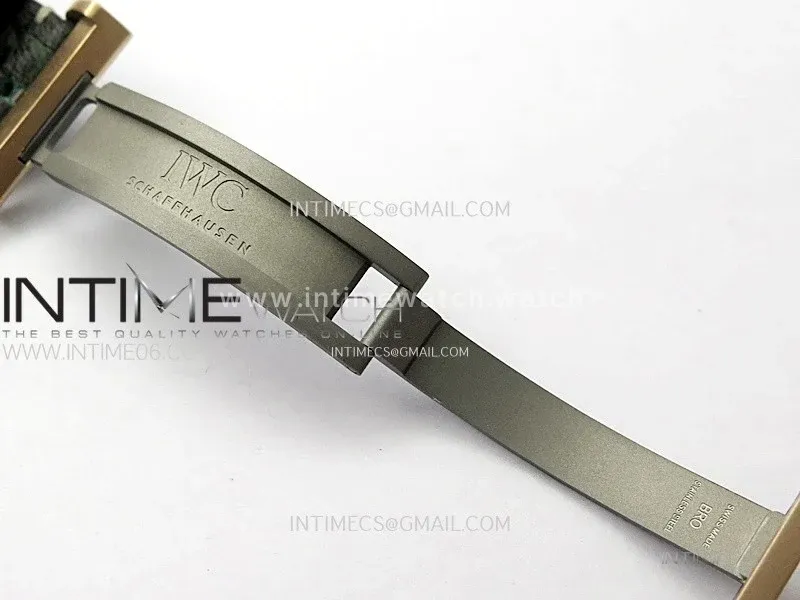Big Pilot IW329702 Bronze M+F 1:1 Best Edition Green Dial On Brown Leather Strap SEIKO 8N-24