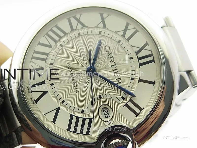 Ballon Bleu 42mm SS 3KF 1:1 Best Edition White Texture Dial on SS Bracelet A2824