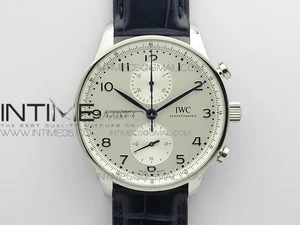 Portuguese Chrono IW371605 ZF 1:1 Best Edition White Dial on Blue Leather Strap A69355