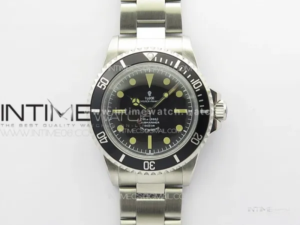 Vintage Submariner 5513 No Date SS B12 Best Edition Black Dial on SS Bracelet A2836 (Style4)