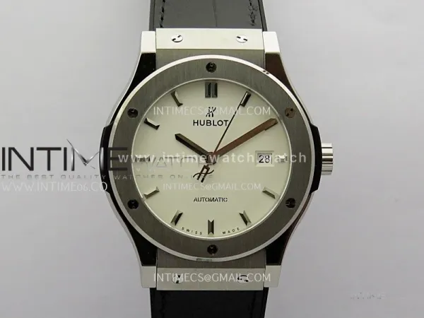 Classic Fusion 42mm Titanium JJZF 1:1 V2 Best Edition White Dial On Black Gummy Strap