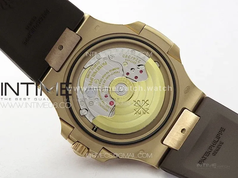Nautilus 5711/1R PPF 1:1 Best Edition White Textured Dial on Brown Rubber Strap 324CS