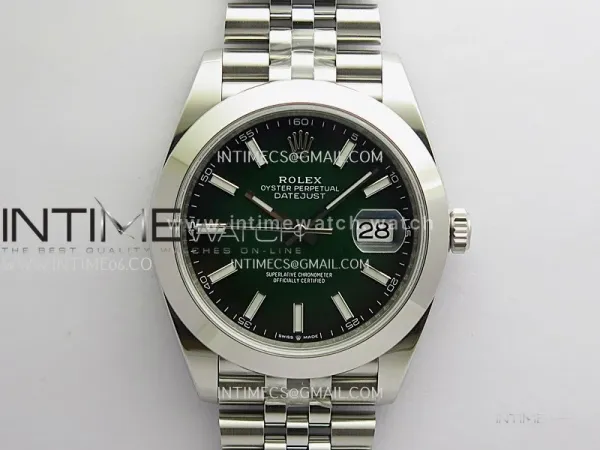 DateJust 126300 904L SS ERF 1:1 Best Edition Green Ombre Dial Stick Marker On Jubilee Bracelet SH3235 (Free Sprung)