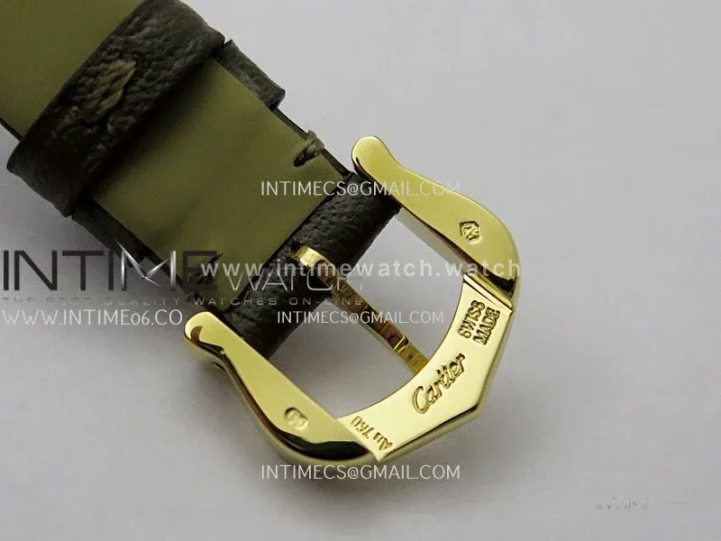 Baignoire Watch YG AF 1:1 Best Edition Brown Dial On Brown Croco Strap RONDA Quartz