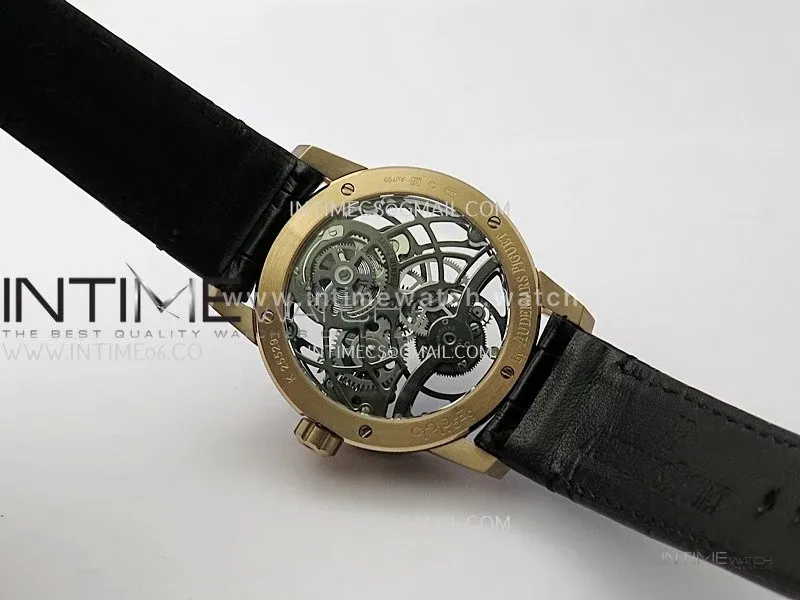 Code 11.59 26600OR RG APPF Best Edition Black Skeleton Dial On Black Leather Strap Asian Tourbillon