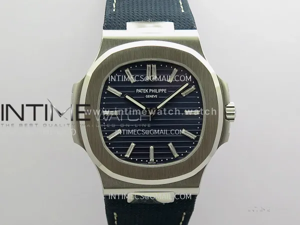 Nautilus 5810G-001 SS PPF 1:1 Best Edition Blue Textured Dial On Blue Composite Strap Super Clone PPF 240