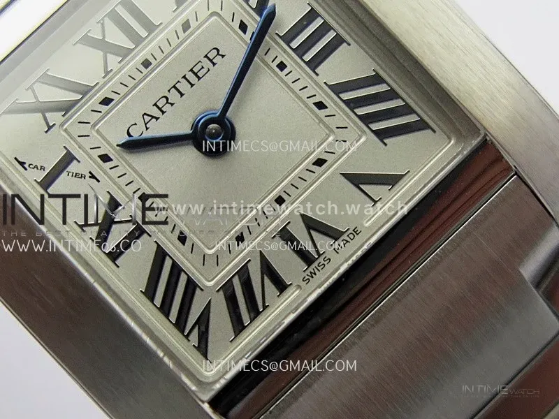 Tank Francaise Ladies 21.2mm SS 8848F 1:1 Best Edition Silver Dial on SS Bracelet Ronda Quartz V2