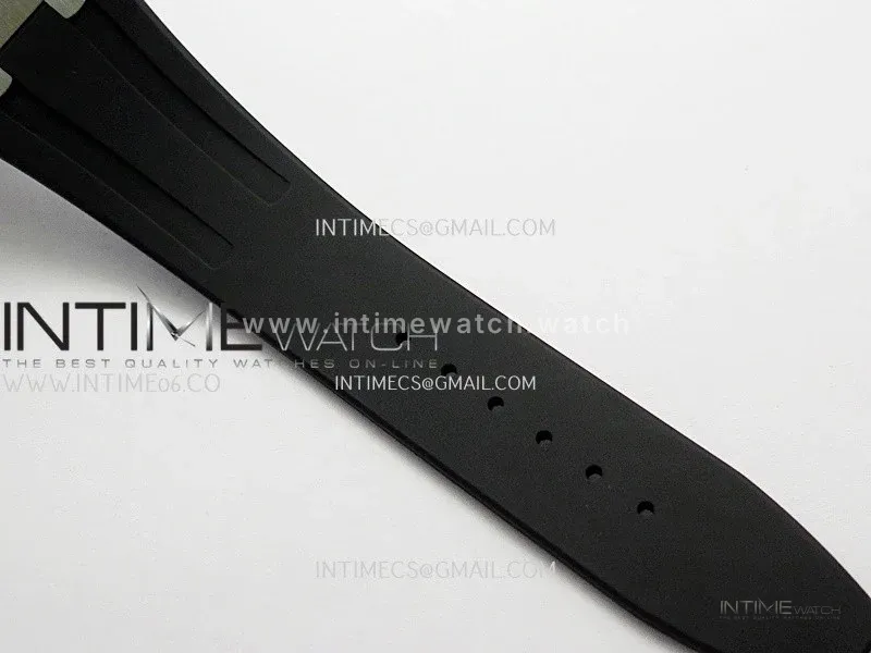 Royal Oak 41mm 15510 SS DDF 1:1 Best Edition Silver Dial On Black Rubber Strap Super Clone DD4302