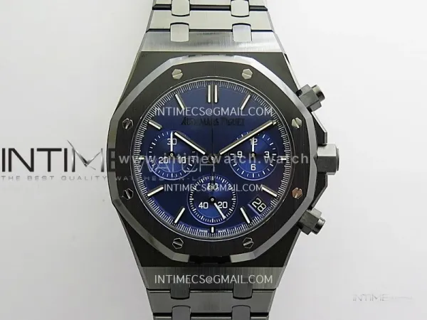 Royal Oak Chrono 26240 Real Ceramic DDF 1:1 Best Edition Blue Dial On Ceramic Bracelet Super Clone DD4401