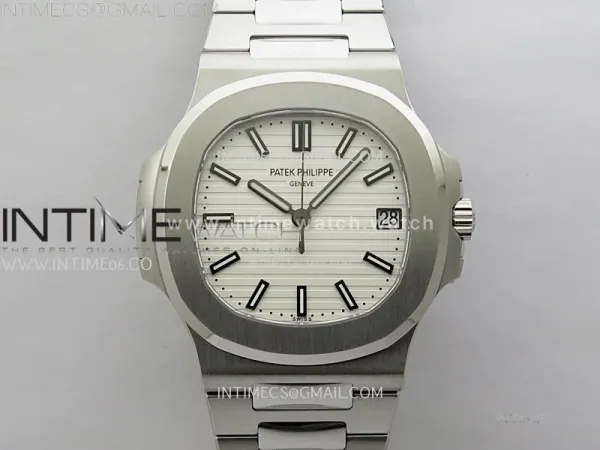 Nautilus 5711/1A-011 PPF 1:1 Best Edition White Textured Dial on SS Bracelet Super Clone 26-330 V5