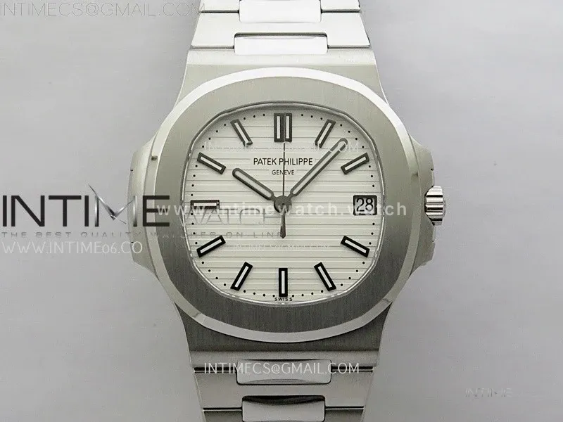 Nautilus 5711/1A-011 PPF 1:1 Best Edition White Textured Dial on SS Bracelet Super Clone 26-330 V5