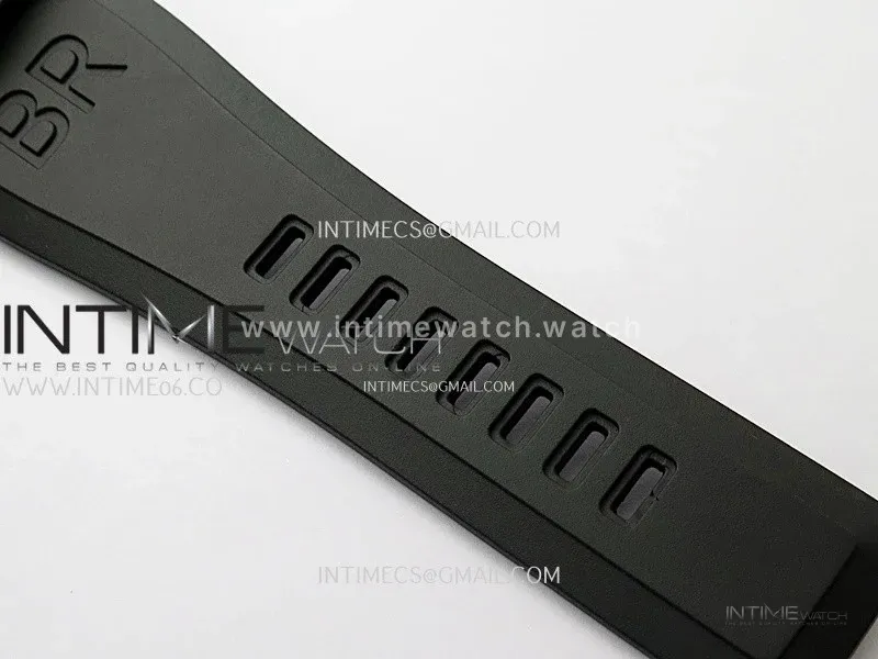 BR03A 41mm SS B12 Best Edition Black Dial on Black Rubber Strap MIYOTA 9015