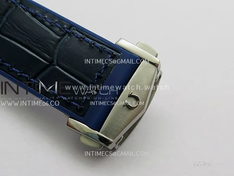 Planet Ocean Master Chronometer Blue Ceramic Bezel SS/RG VRF 1:1 Best Edition Blue Dial On Blue Gummy Strap A9900
