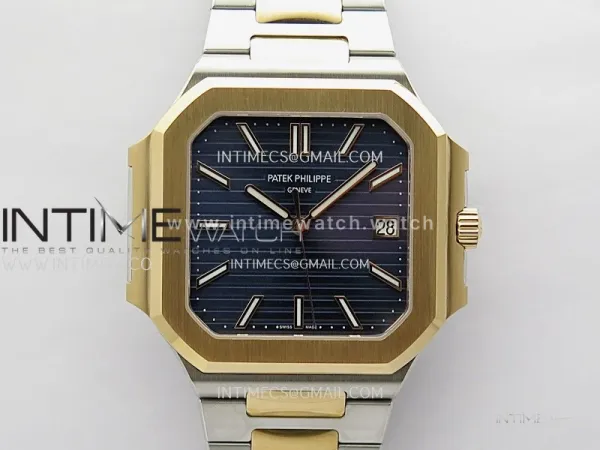 Cubitus 5821 SS/RG PPF Best Edition Blue Dial On SS/RG Bracelet PPF 26-330