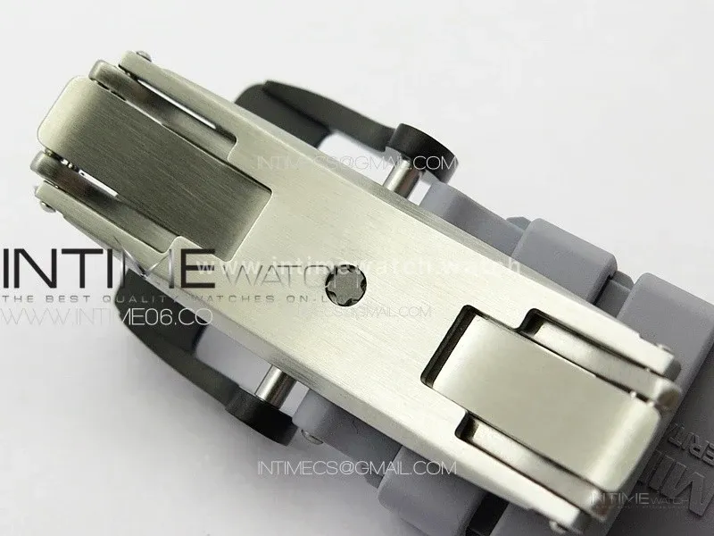 RM035-02 Forged Carbon Case KUF Best Edition Red Crown on Gray Rubber Strap MIYOTA8215