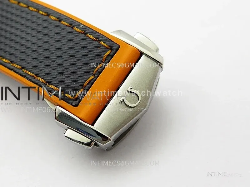 Planet Ocean 43.5mm Ti VSF 1:1 Best Edition Black/Orange Bezel Gray Dial on Gray Nylon Strap A8900