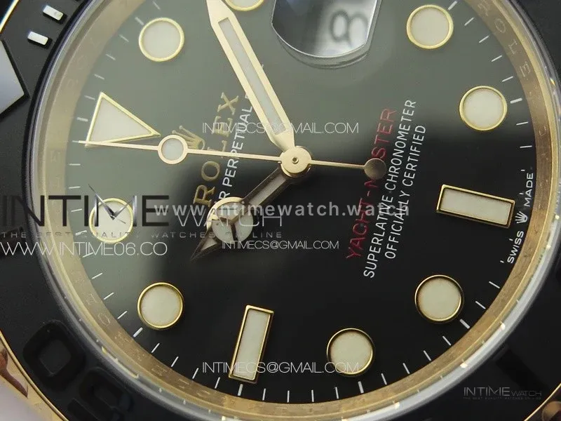 Yacht-Master 126655 RG C+F 1:1 Best Edition Black Ceramic Bezel on Oysterflex Rubber Strap VR3235