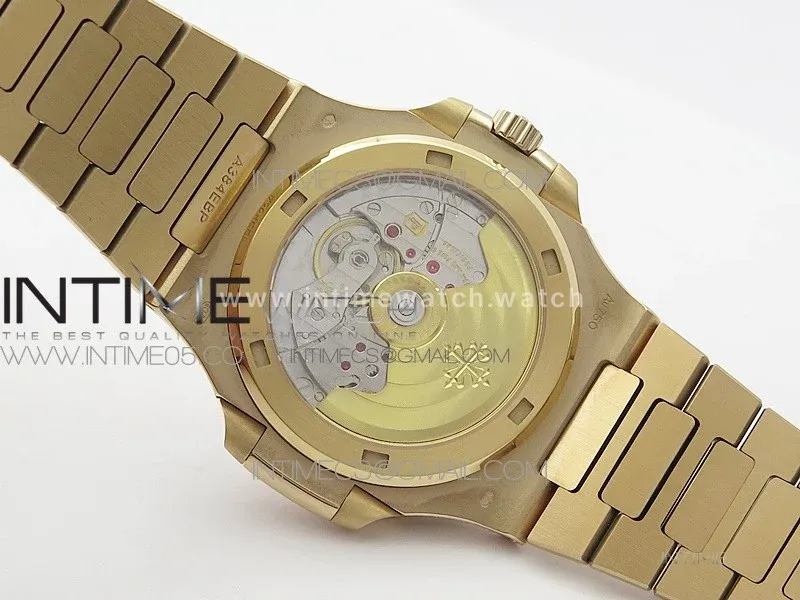 Nautilus 5711/1R Crystal Bezel PPF V4 1:1 Best Edition White Textured Dial on RG Bracelet 324CS