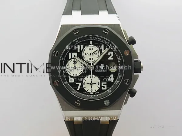 Royal Oak Offshore Rubberclad SS TKF Best Edition Black Dial on Rubber Strap A7750